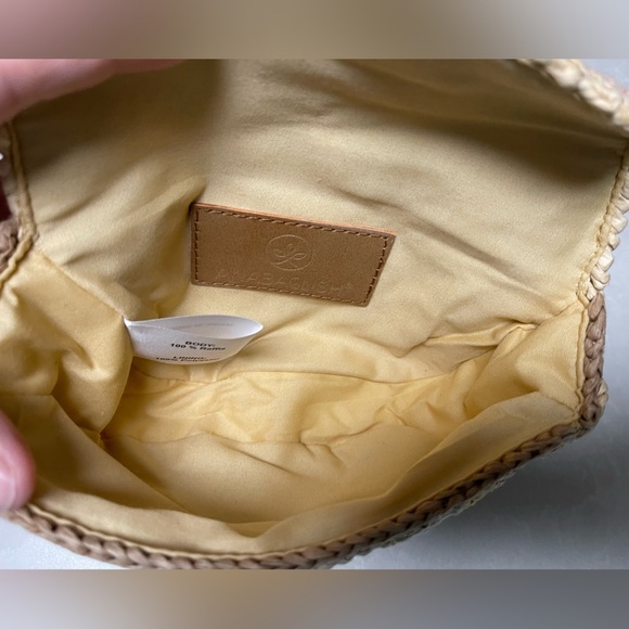 EUC SUNDANCE Anabaglish Catalonia Straw Belt Bag Striped Multi Fanny Sling - Picture 7 of 8